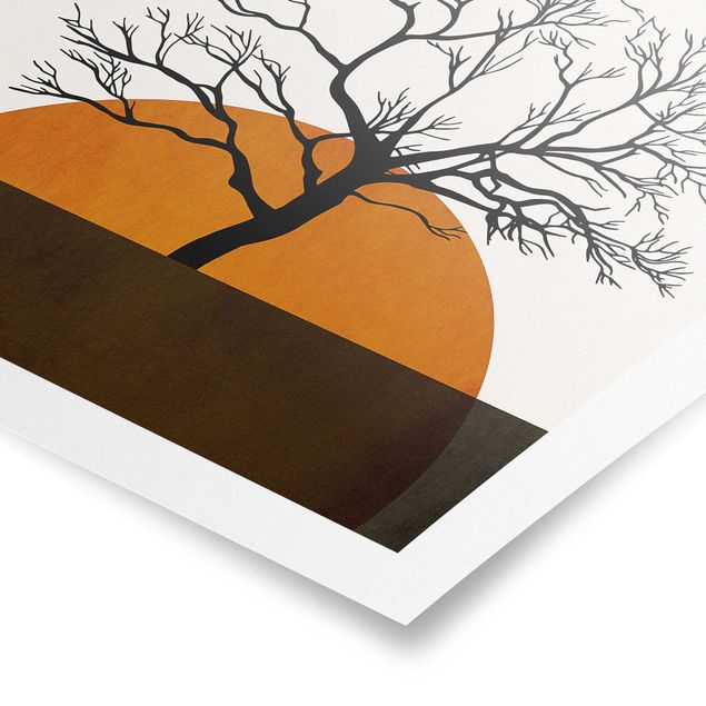 Posters paisagens Sun With Tree