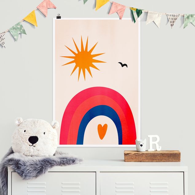 decoração para quartos infantis Sunshine And Rainbow