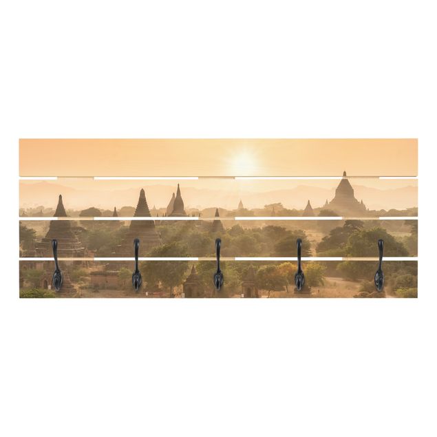 Cabide de parede Sun Setting Over Bagan