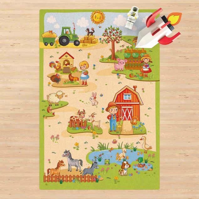 tapete para criança brincar Playoom Mat Farm - Farm Work Is Fun