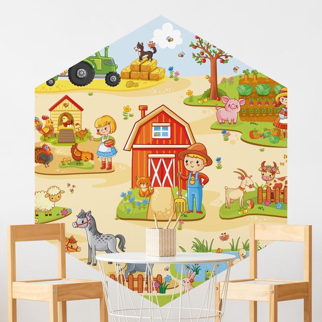 decoração para quartos infantis Playoom Mat Farm - Farm Work Is Fun