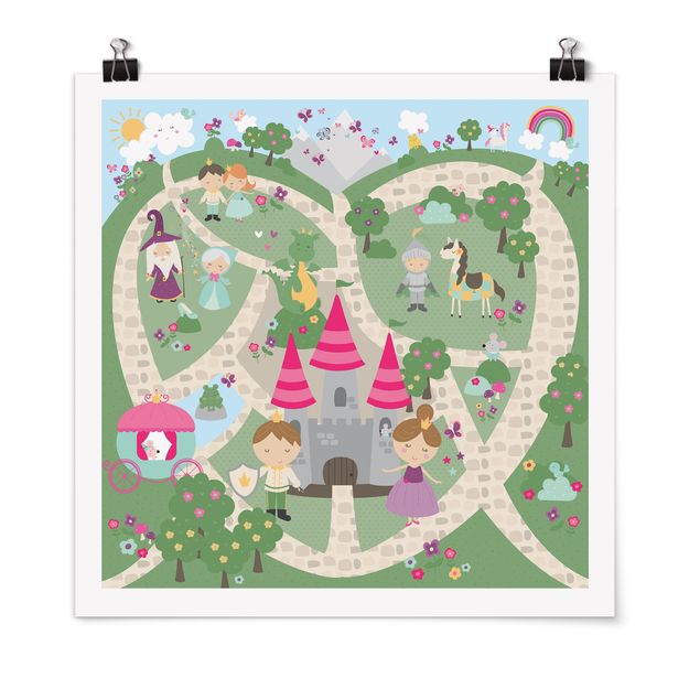 Quadros multicoloridos Playoom Mat Wonderland - The Path To The Castle