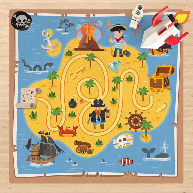 tapete para criança brincar Playoom Mat Pirates  - Looking For the Treasure