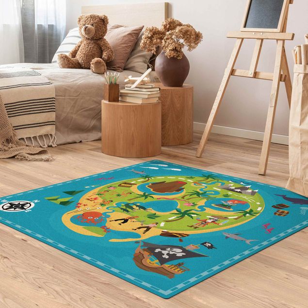 tapete colorido Playoom Mat Pirates - Welcome To The Pirate Island