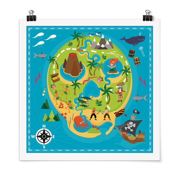 Quadros multicoloridos Playoom Mat Pirates - Welcome To The Pirate Island