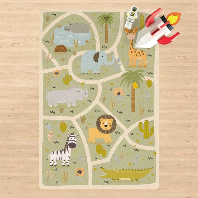 Tapete para brincar Playoom Mat Safari - So Many Different Animals
