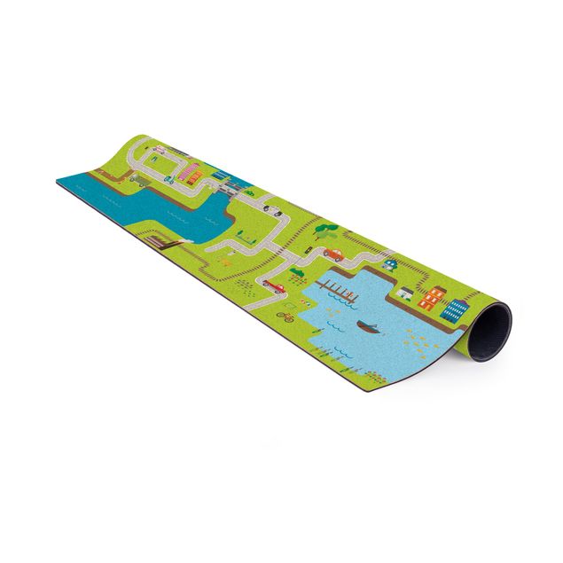 tapete colorido Playoom Mat Streets - City And River