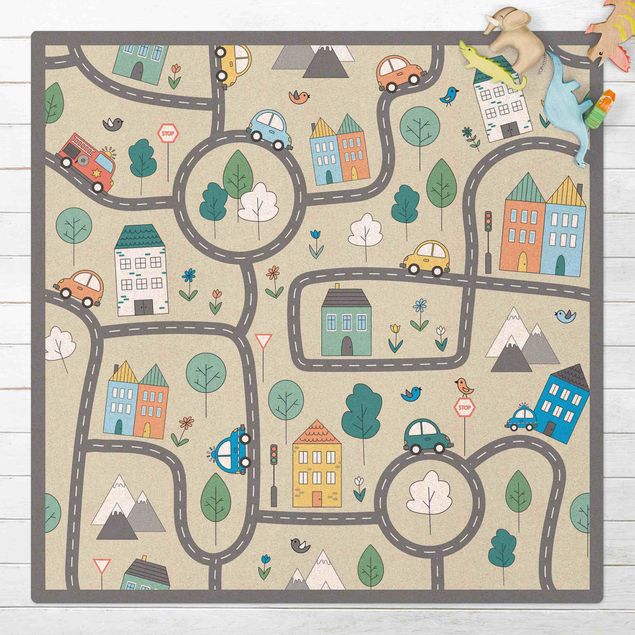 Tapete para brincar Playoom Mat City Traffic- Out And About With The Car