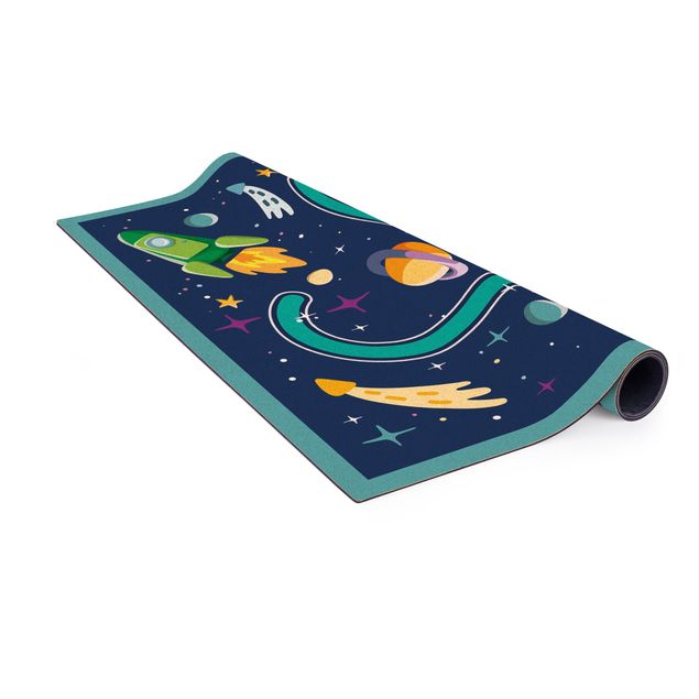 tapete colorido Playoom Mat Space- Back To The Rocket Ship