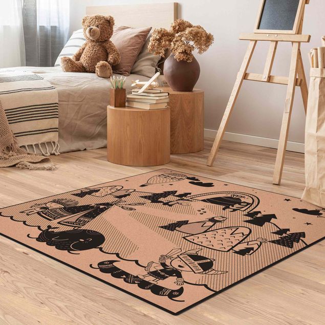tapetes sala modernos Playoom Mat Vikings - The Conquest Of The Diamond