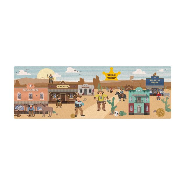 tapetes pequenos Playoom Mat Wild West - In Front Of The Saloon