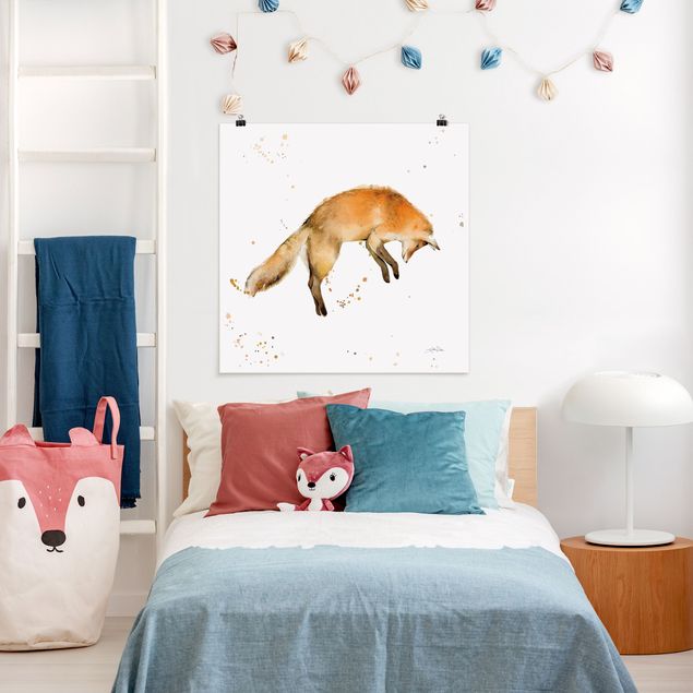 Posters animais Leaping Fox