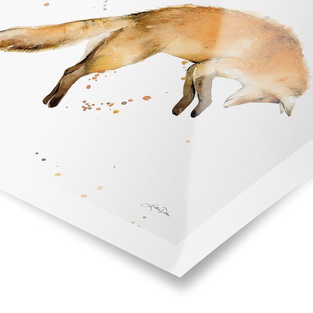 poster decoração Leaping Fox