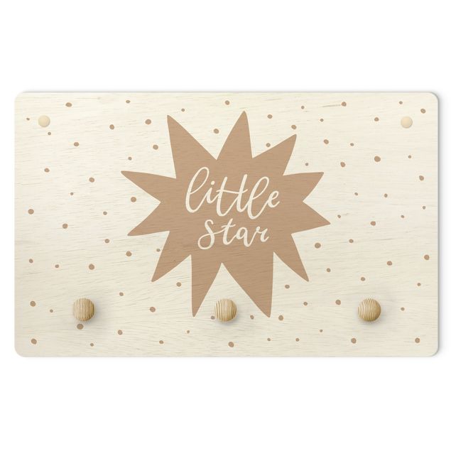 Cabide de parede Text Little Star With Star Natural