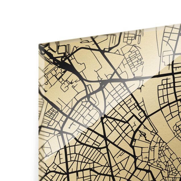 decoração quadros Basel City Map - Classic