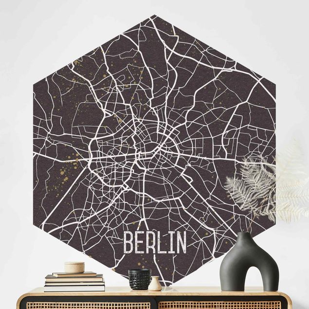 Papel de parede Berlim City Map Berlin - Retro
