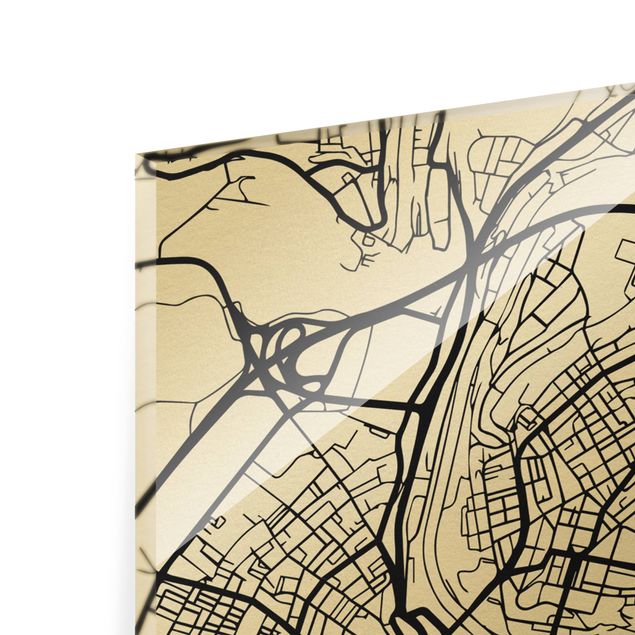 decoração quadros Bern City Map - Classic