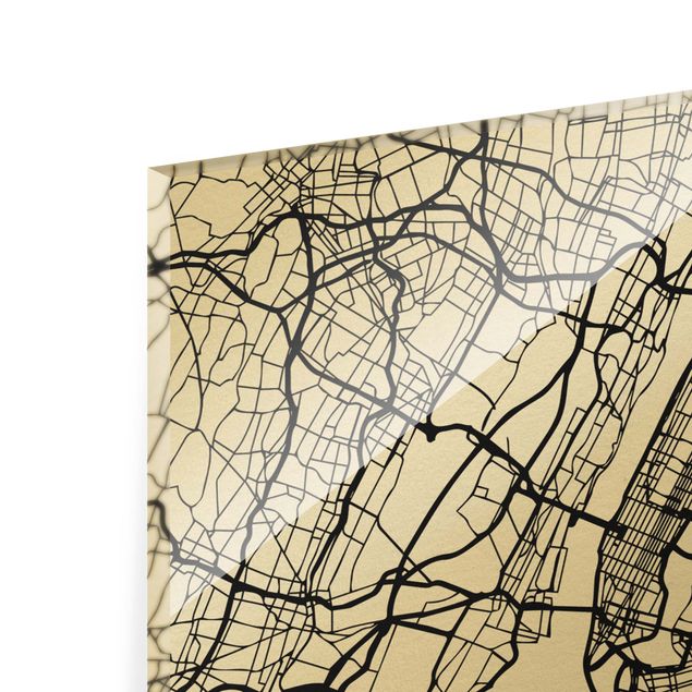 Quadros preto e branco New York City Map - Classic