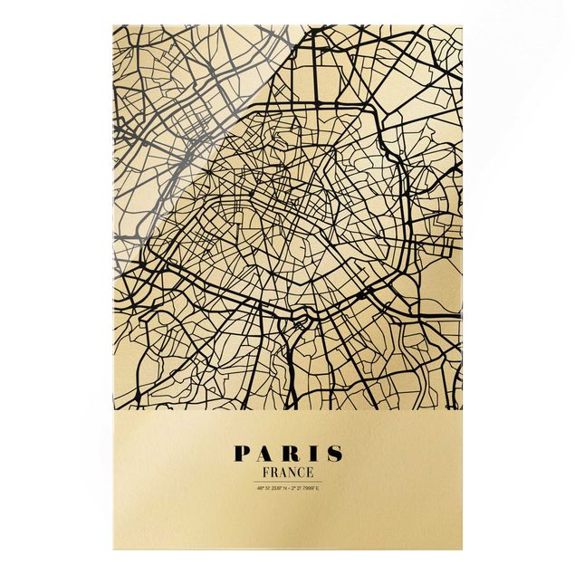 Quadros cidades Paris City Map - Classic