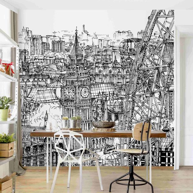 papel de parede moderno City Study - London Eye