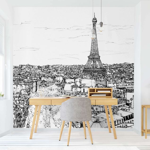 papel de parede moderno City Study - Paris