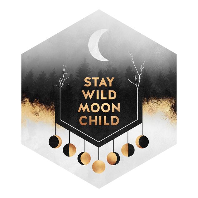 mural para parede Stay Wild Moon Child