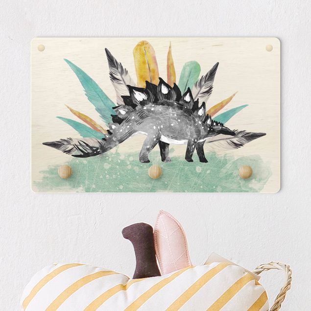 Decoração para quarto infantil Stegosaurus With Crown Of Feathers