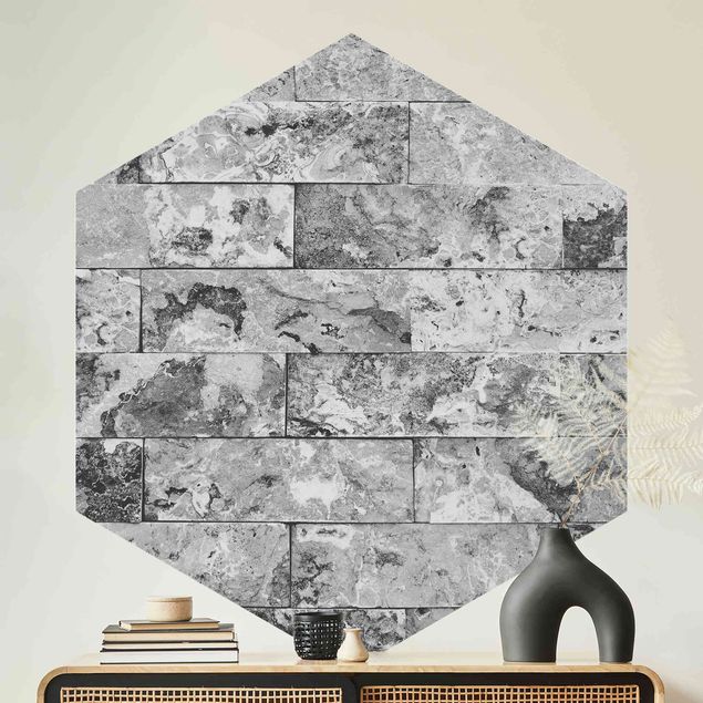 decoraçoes cozinha Stone Wall Natural Marble Gray