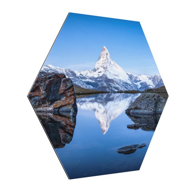 quadro com paisagens Stellisee Lake In Front Of The Matterhorn