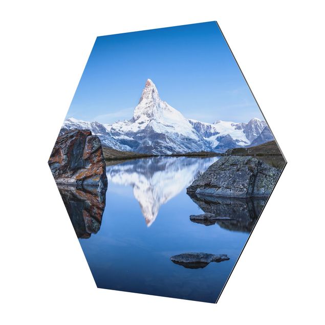Quadros natureza Stellisee Lake In Front Of The Matterhorn