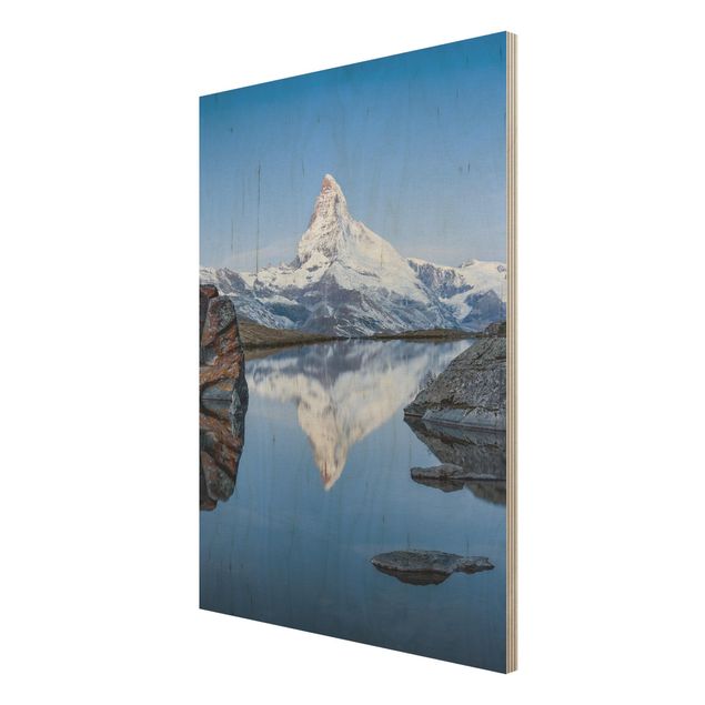 quadros para parede Stellisee Lake In Front Of The Matterhorn