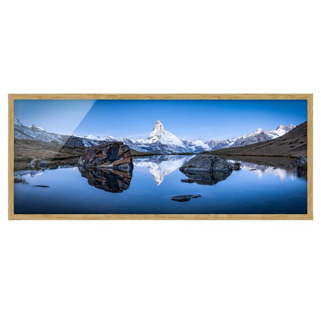 quadros de paisagens Stellisee Lake In Front Of The Matterhorn