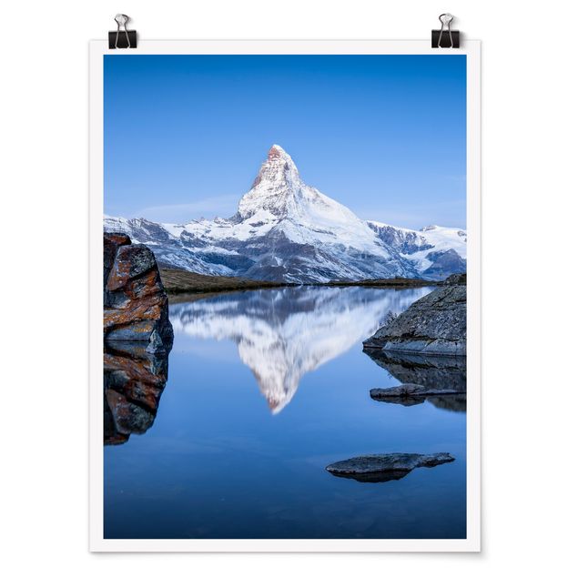 quadros de paisagens Stellisee Lake In Front Of The Matterhorn