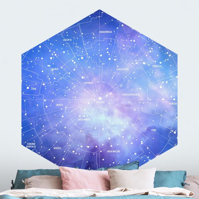 Papel de parede céu Stelar Constellation Star Chart
