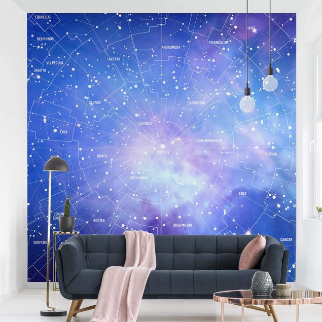 Papel de parede céu Stelar Constellation Star Chart