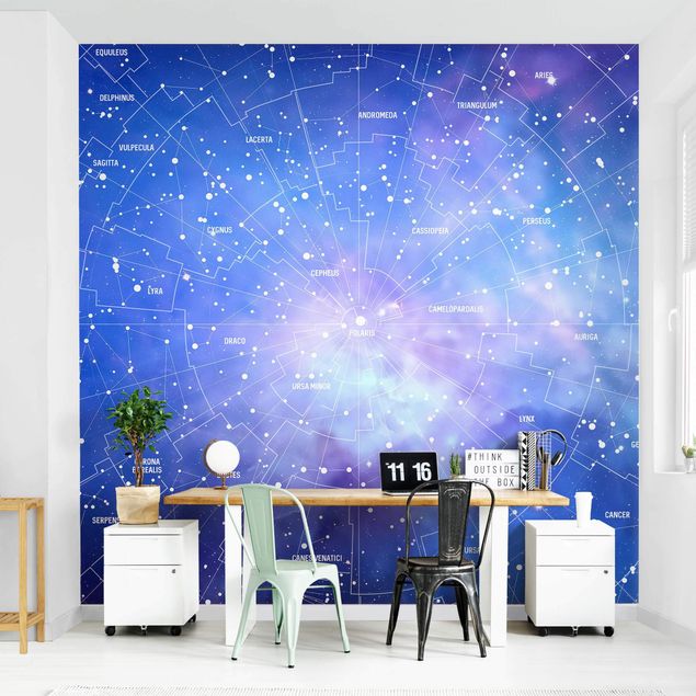 Papel de parede padrões Stelar Constellation Star Chart