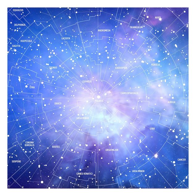 papéis de parede azul Stelar Constellation Star Chart
