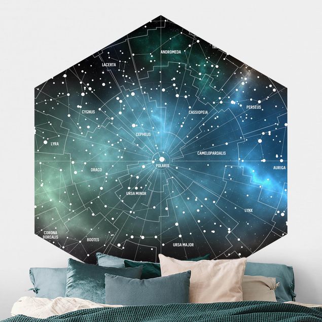 decoraçoes cozinha Stellar Constellation Map Galactic Nebula