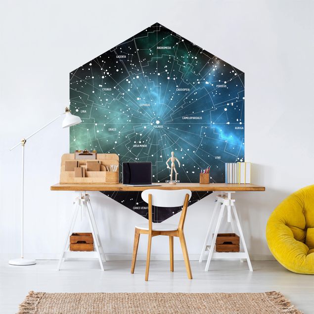 Papel de parede mapa mundi Stellar Constellation Map Galactic Nebula
