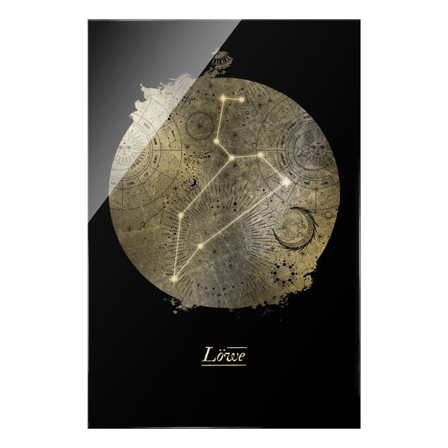 decoração quadros Zodiac Sign Leo Silver