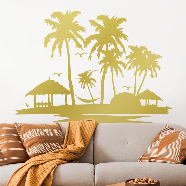 Autocolantes de parede palmeiras Beach & Palm trees