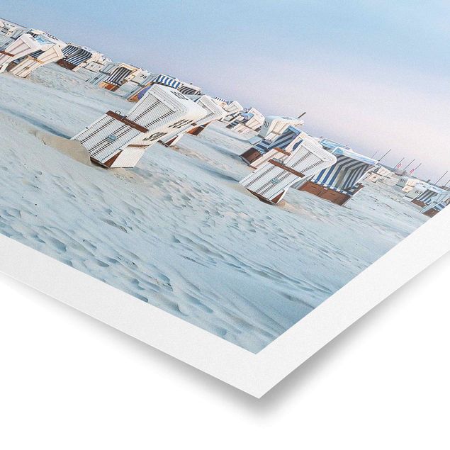 Posters cidades e paisagens urbanas Beach Chairs On The North Sea Beach