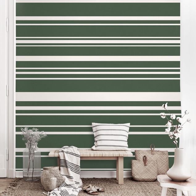 decoraçoes cozinha Stripes On Green Backdrop