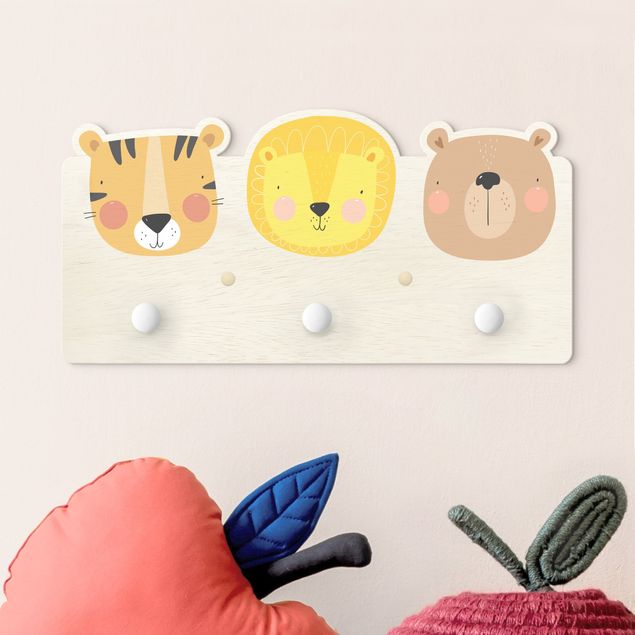 decoração quarto bebé Cute Zoo - Tiger Lion And Bear