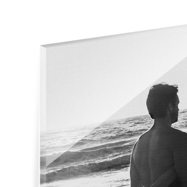 Quadros em vidro paisagens Surfer Boy At Sunset