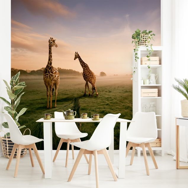 Papel de parede África Surreal Giraffes