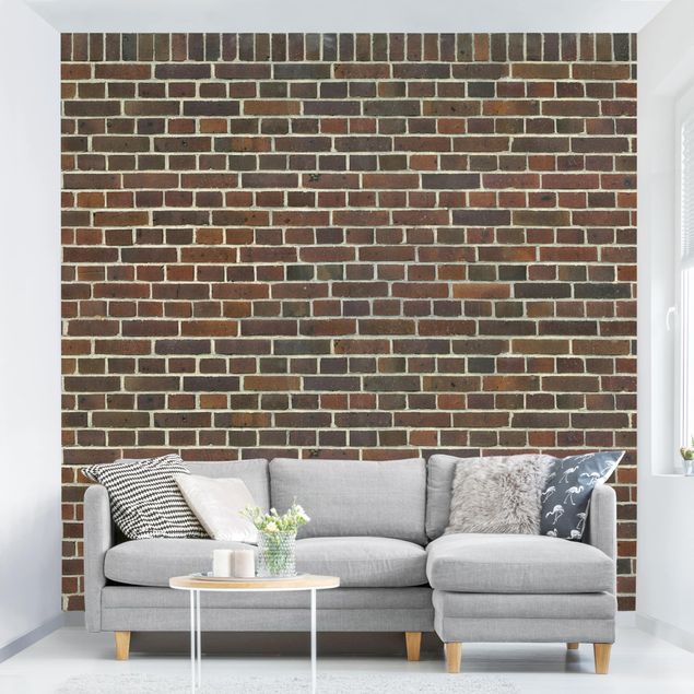 Papel de parede Londres Brick Wall Reddish Brown