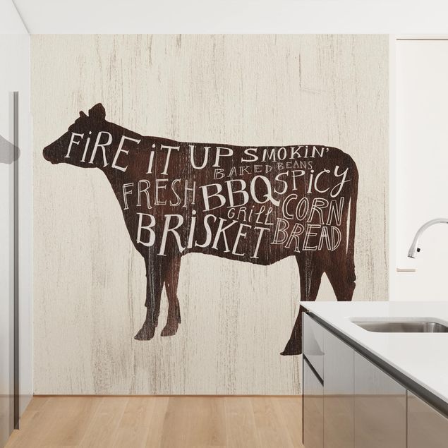 Mural de parede Farm BBQ - Cow