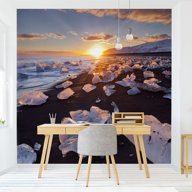 decoraçoes cozinha Chunks Of Ice On The Beach Iceland