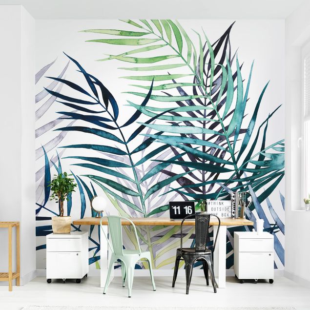 Papel de parede com verde Exotic Foliage - Palme